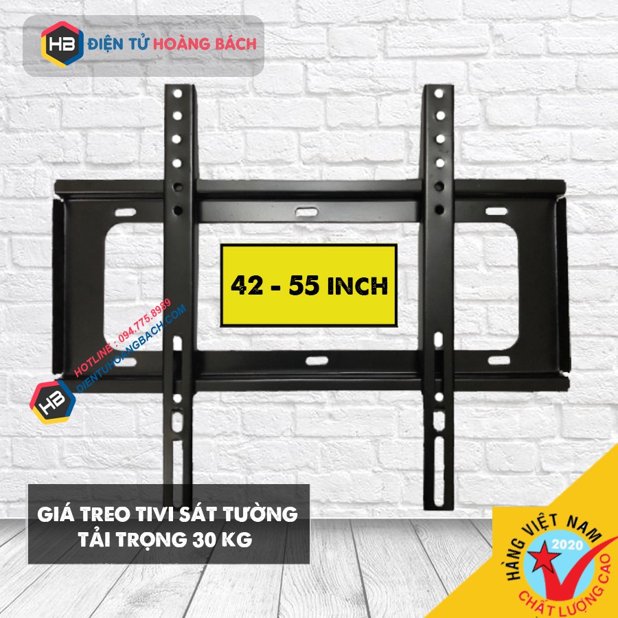 Giá treo tivi thẳng sát tường 43 - 55 inch - Hàng thép dầy