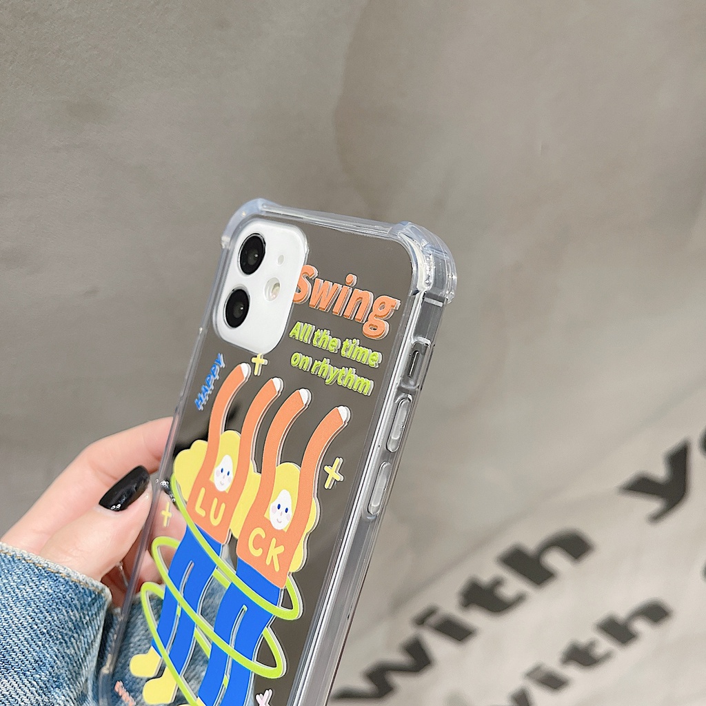 Ốp lưngiphone Ốp Điện Thoại TPU silicone Mặt Gương Thời Trang Cho iPhone 11 pro max X Xr Xs max 7 8 Plus 13 14pro pro max Dinuo case