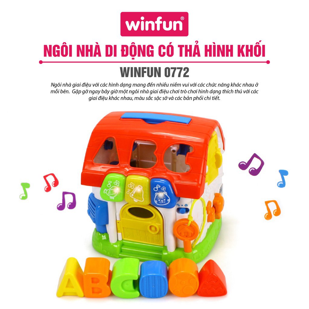 Đồ chơi thả hình khối mẫu ngôi nhà có nhạc Winfun 0772