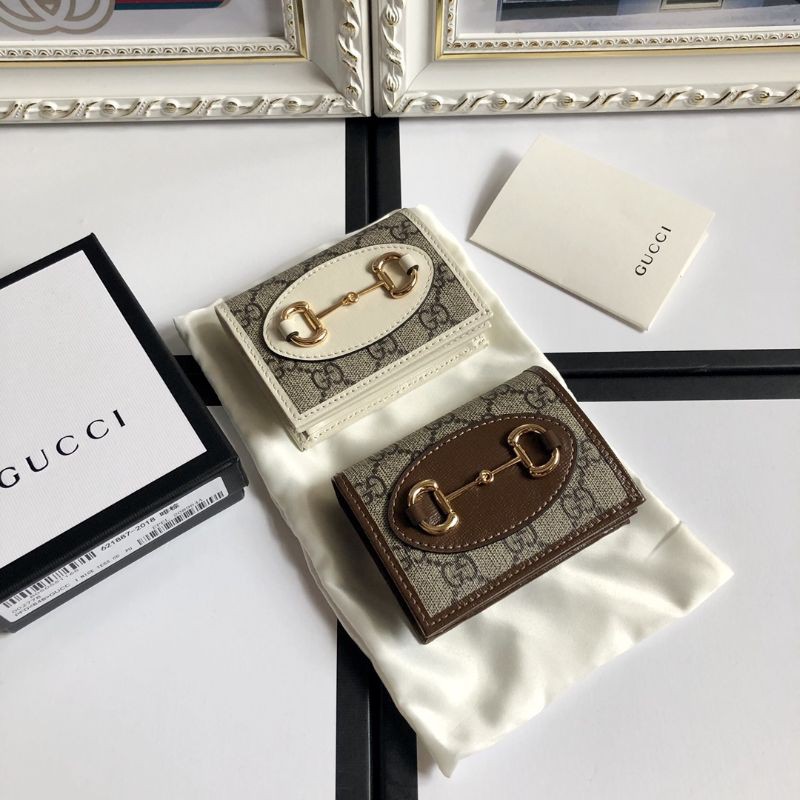 ví cầm tay nữ dáng miini gập đôi nhỏ gọn phối quai xích GG Gucci