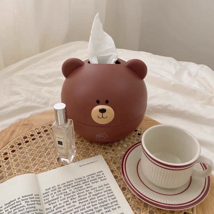 Hộp Đựng Giấy Ăn 🍀🍀 Hộp Để Giấy Ăn Hình Gấu Cute, Dễ Thương