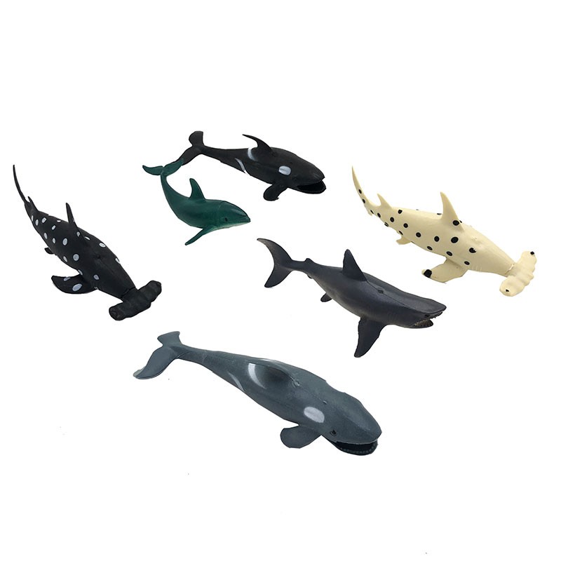 FREESHIP TỪ 99K_Bộ 6 con sinh vật biển: cá mập, cá voi Seabed World 2004B