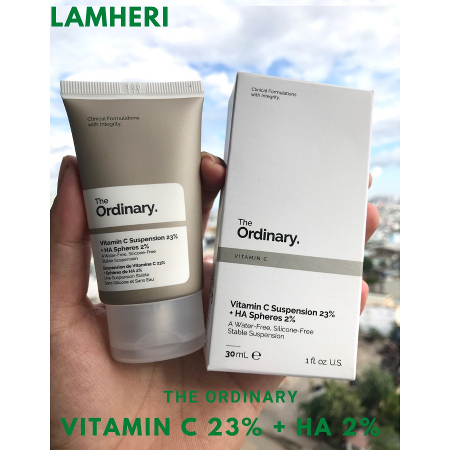 [Bill hàn] Kem Dưỡng Trắng Vitamin C Suspension 23% + HA Spheres 2% - The Ordinary