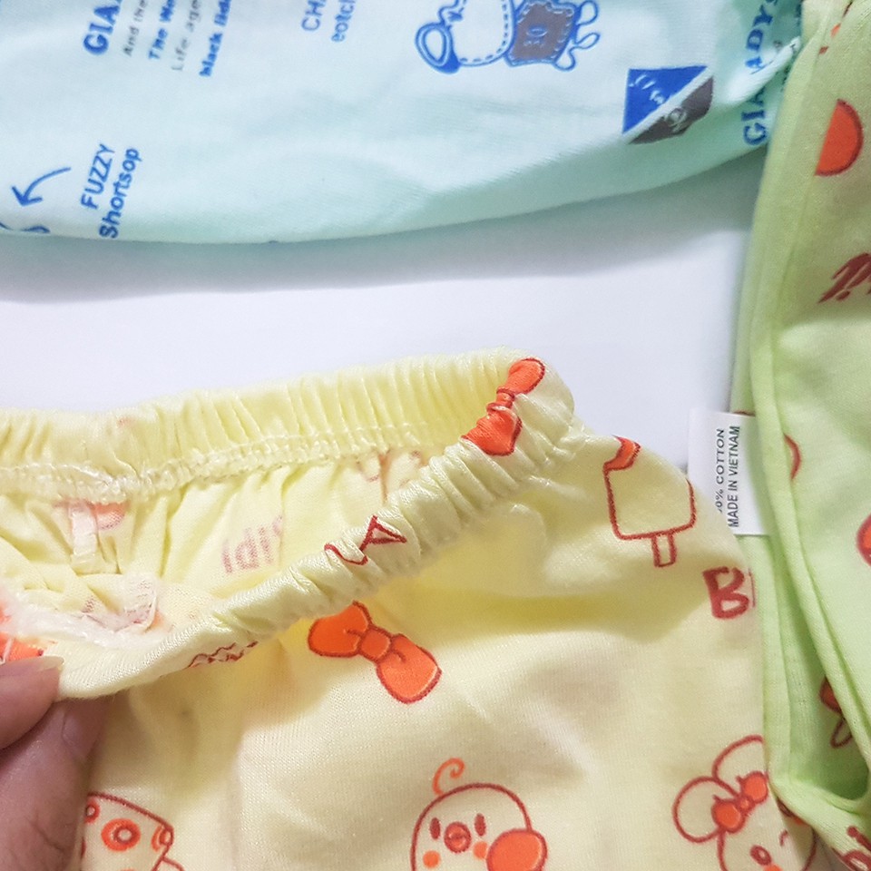 Quần Dài Cotton Sơ Sinh In Hình Gấu, Thú Đáng Yêu Cho Bé