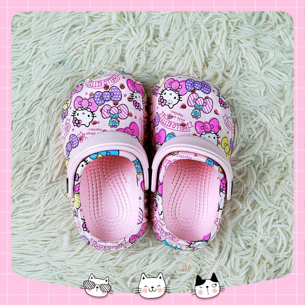 Dép Sục, Hình 3D Kitty Quai Hậu Cho Bé Trai Bé Gái In Hình Siêu Đẹp