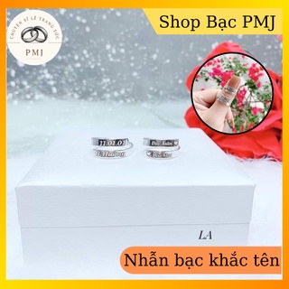 nhẫn bạc 💥 MIỄN PHÍ KHẮC TÊN💥 theo yêu cầu chất liệu bạc ta,cam kết chất lượng 💯%