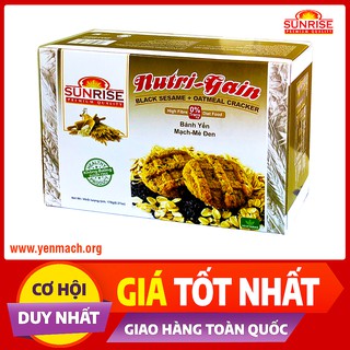 Bánh ăn kiêng yến mạch mè đen Sunrise 178g - Nhập khẩu chính ngạch từ Malaysia