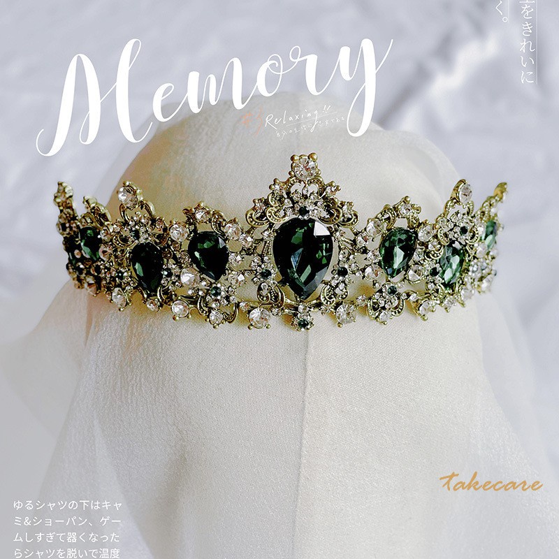 Vương Miện Cài Tóc Đính Đá Lấp Lánh Cho Cô Dâu