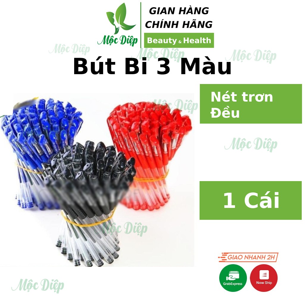 Bút bi nước xanh nhiều màu cho văn phòng Mực đều - Nét chữ đẹp