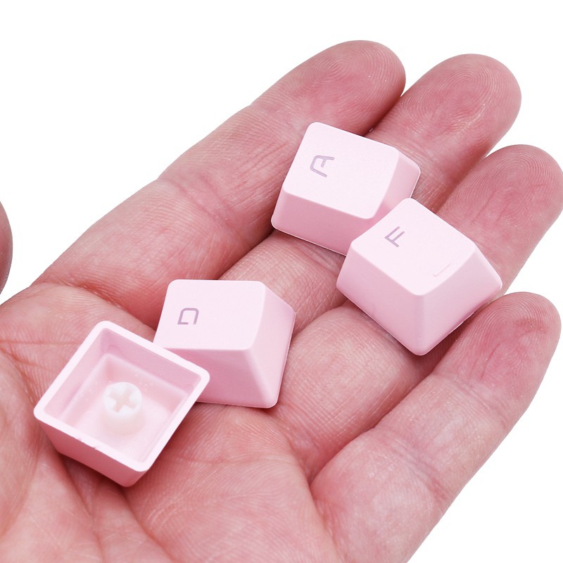 Keyboard Key Cap Single Pbt Transparent 104 Key ,Pink,for Ikbc Amilo