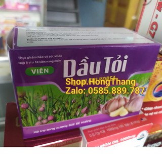 Tinh Dầu Tỏi hộp 50 viên nang mềm bồi bổ cơ thể, giảm mỡ trong máu, bảo vệ tim mạch, chống lão hóa da