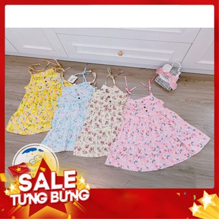 [HÀNG ĐẸP FREE SHIP]  Váy bé gái hai dây hoa hồng đáng yêu , mềm mát