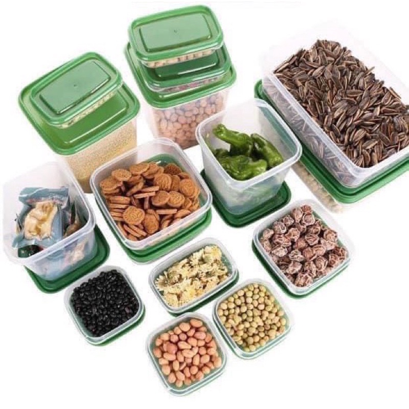 Set 17 hộp nhựa có nắp đậy đựng thực phẩm