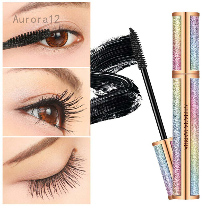 (Hàng Mới Về) Mascara Sợi Tơ Màu Đen Chống Thấm Nước Không Nhòe Chuốt Dài Và Dày Mi Không Vón Cục