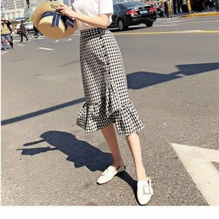 Chân váy kẻ caro đuôi cá bèo siêu xênh đẹp