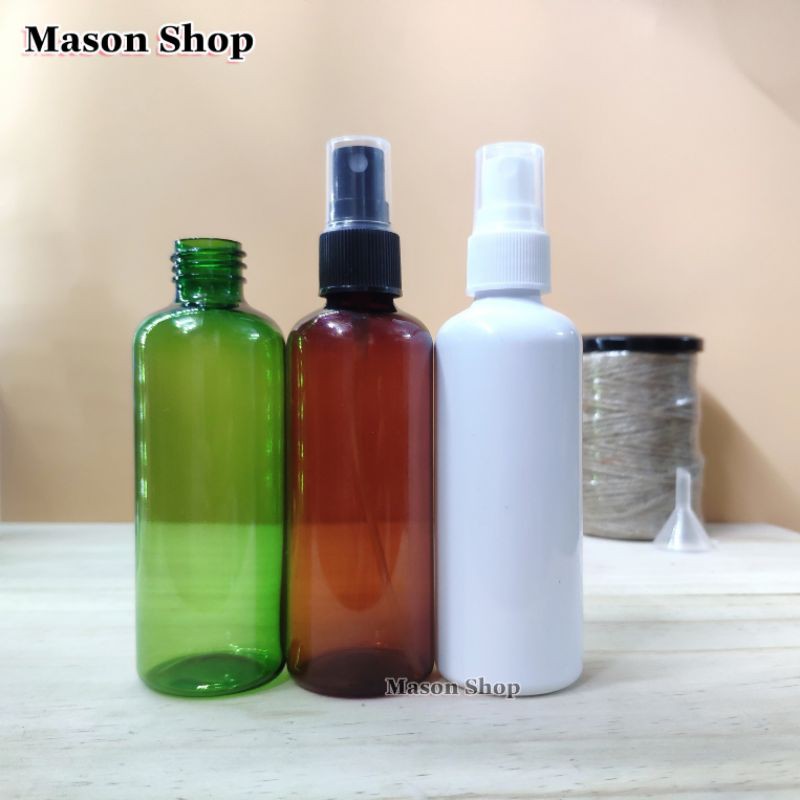 LỌ CHIẾT MỸ PHẨM XỊT PHUN SƯƠNG/NẮP BẬT NHẤN/NHỌN 50ml/100ml VỎ BÌNH CHAI NHỰA PET TRẮNG/NÂU/XANH LÁ dạng VÒI XỊT