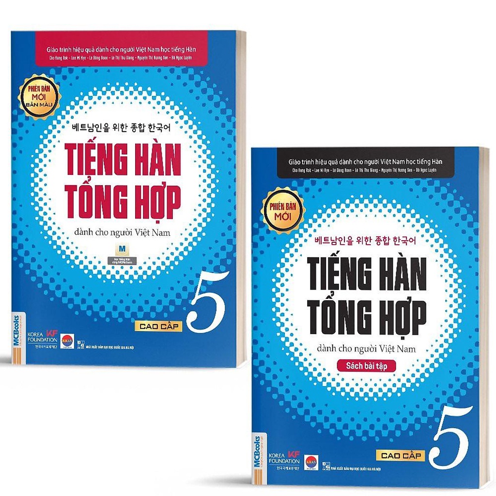 Sách - Combo Tiếng Hàn Tổng Hợp Dành Cho Người Việt Nam Cao Cấp 5 (Giáo trình và Sách Bài Tập)