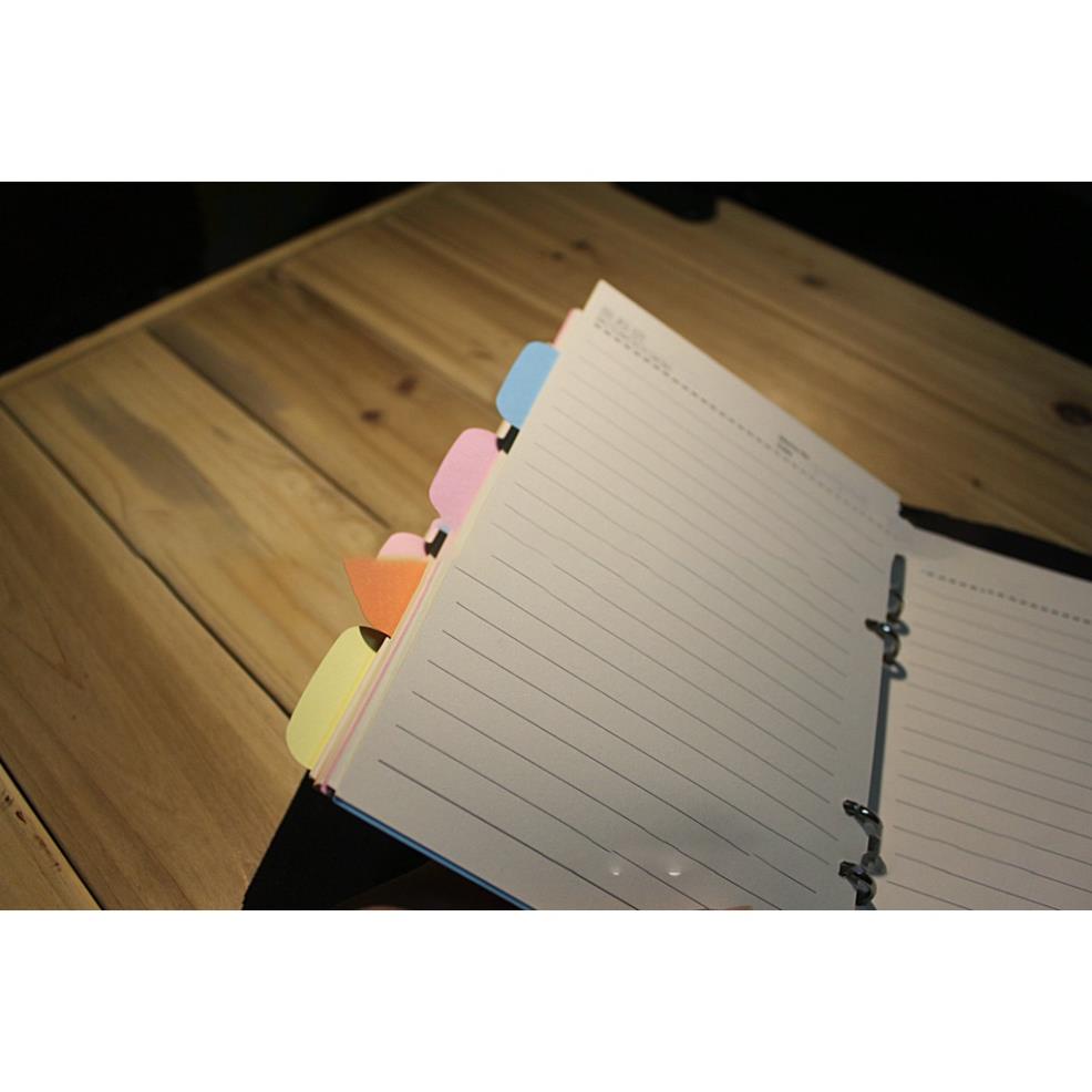 Bìa sổ còng binder KOGANO tab phân trang 5 tờ A5 A6 6 lỗ 5 màu tiện dụng SN-001338