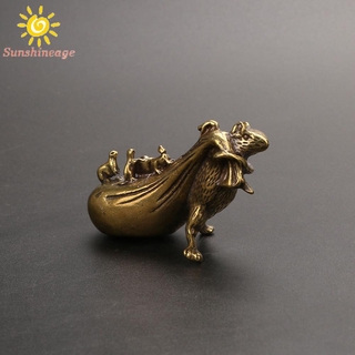 Tượng Chuột May Mắn Bằng Đồng Chất Lượng Cao 7.2x4.5cm