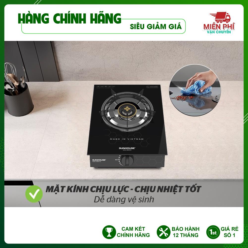 Bếp Gas, Bếp Ga Đơn Sunhouse SHB215-EC Đầu Đốt Bằng Đồng Thau, Công Nghệ Mới Giúp Tiết Kiệm Gas, An Toàn