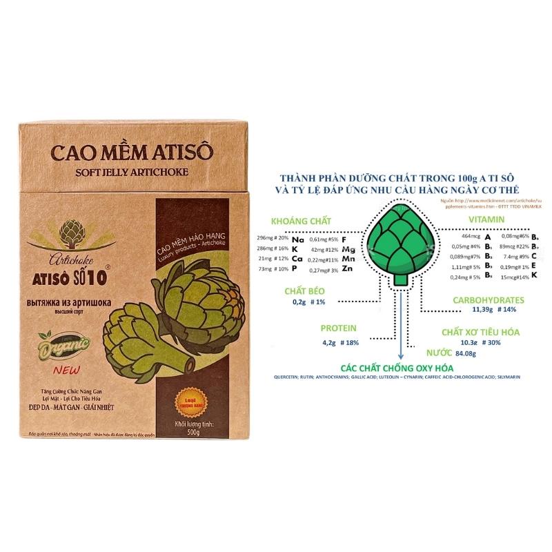 Cao atiso đà lạt 500gr loại đặc biệt gồm 35% bông atiso nguyên chất NutiFarm đặc sản đà lạt