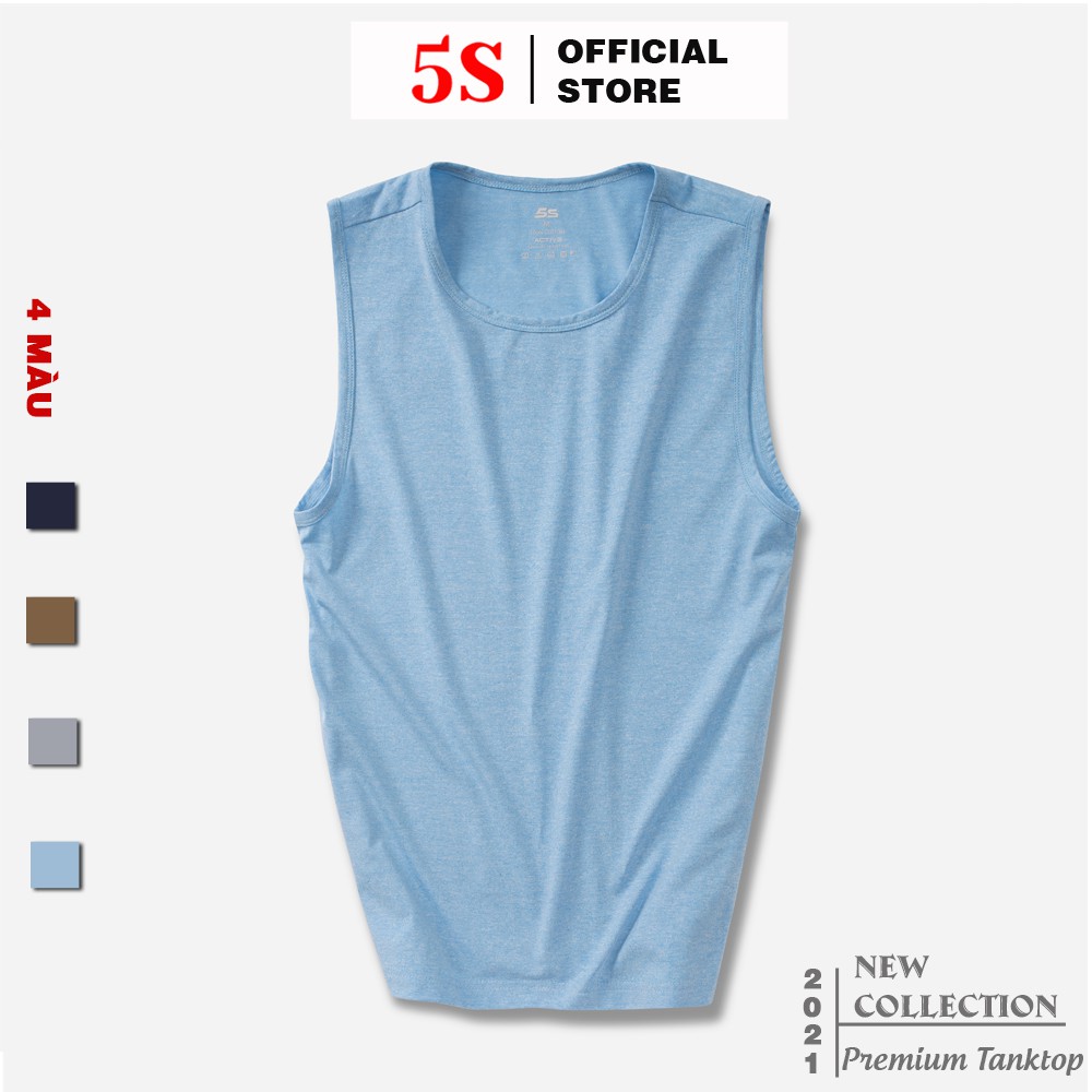 Áo Sát Nách Nam 5S (4 Màu), Chất liệu Premium Cotton Siêu Thấm Hút, Thoáng Mát, Vận Động Thoải Mái (ATT21023) | BigBuy360 - bigbuy360.vn