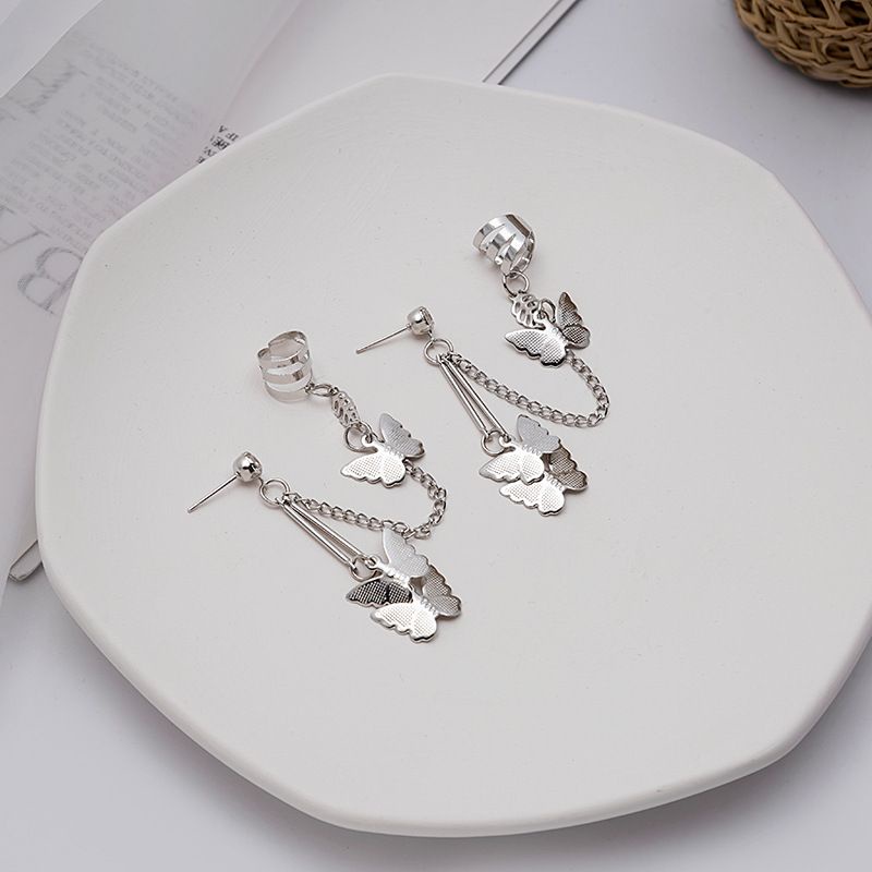 Khuyên Tai Kẹp Vành Hình Bướm Phong Cách Hàn Quốc - 2 Chiếc