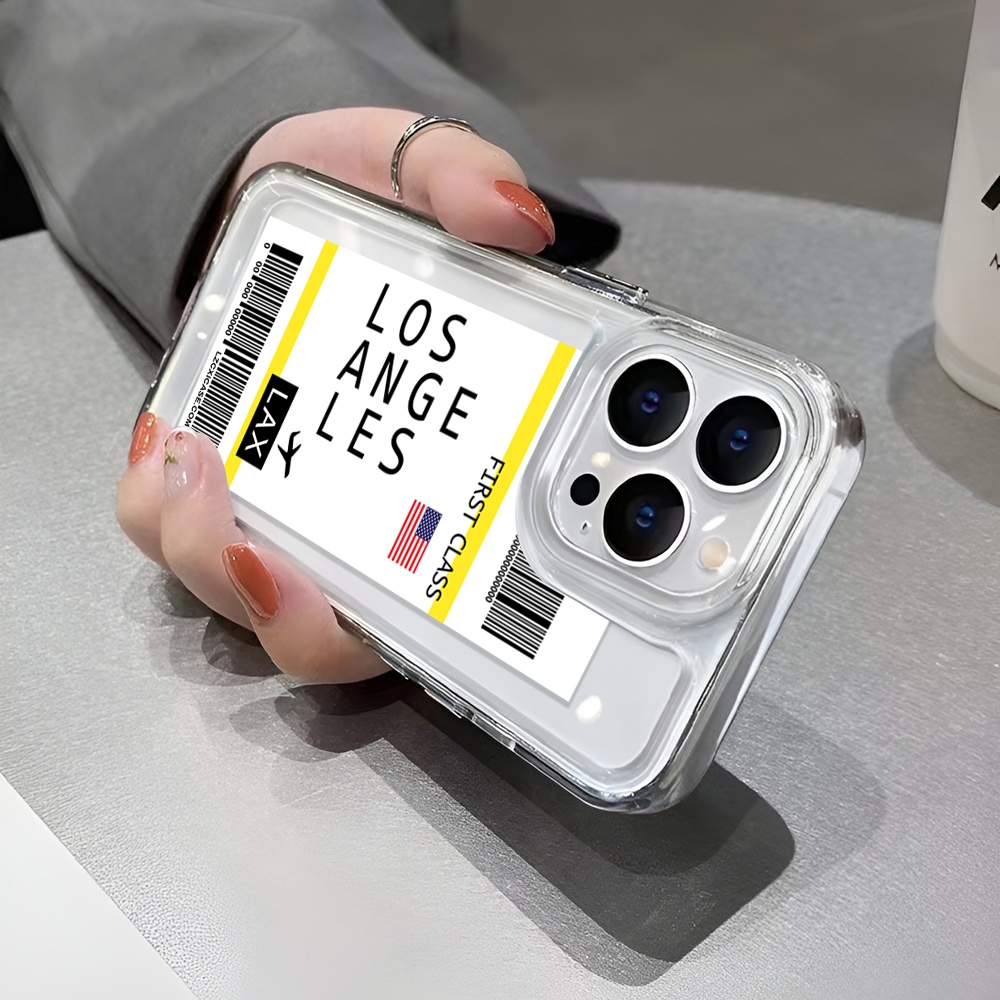 Ốp Điện Thoại Trong Suốt In Hình Vé Máy Bay Cho iphone 14 Plus 11 13promax 12 7Plus X XS Max