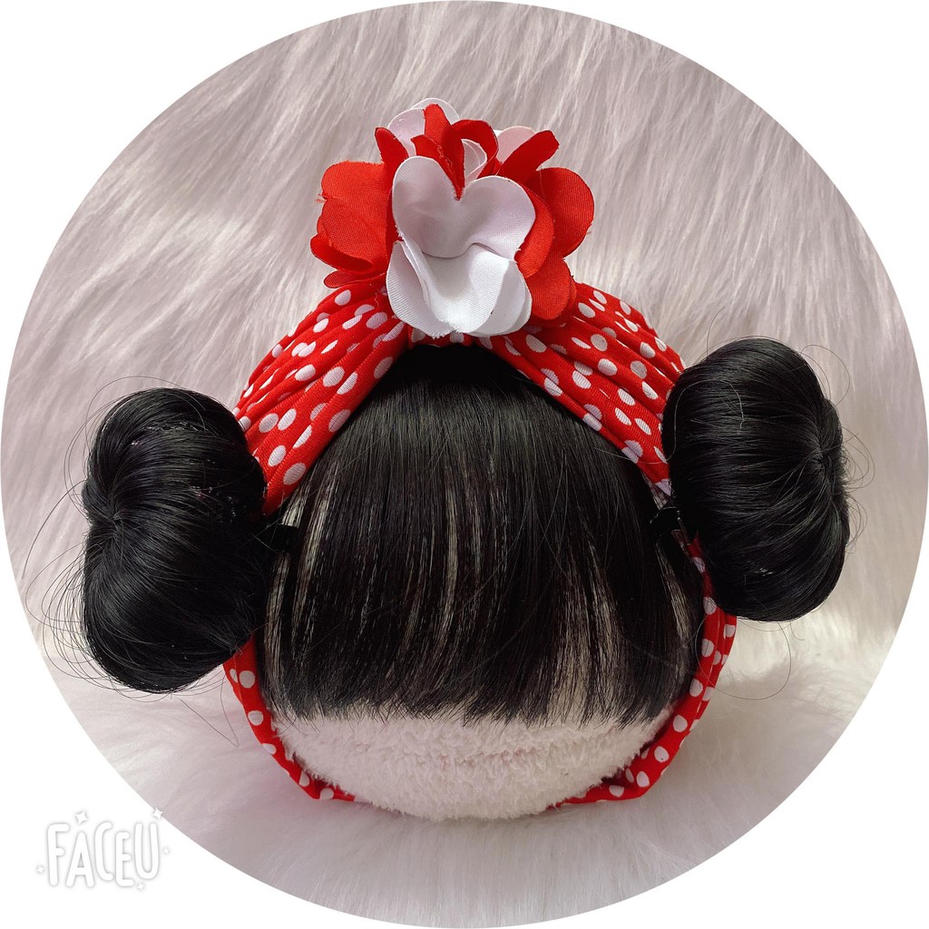 Turban gắn tóc giả cho bé