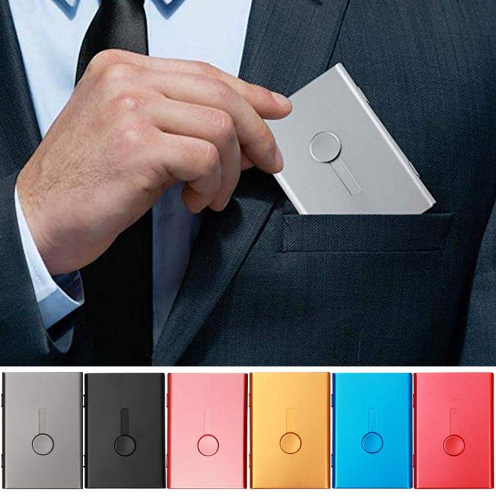 HYX Hộp đựng danh thiếp doanh nghiệp thiết kế đẩy bằng kim loại
