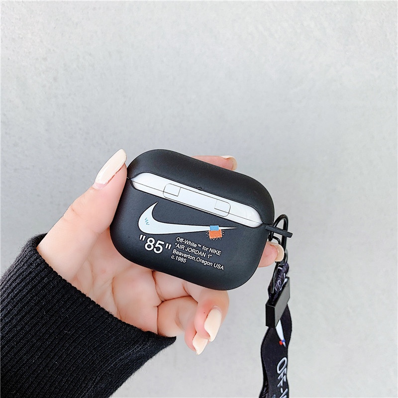 Vỏ Bảo Vệ Hộp Sạc Tai nghe không dây airpods 1/2 pro 1/2 pro 85 Họa Tiết logo Nike Thời Trang