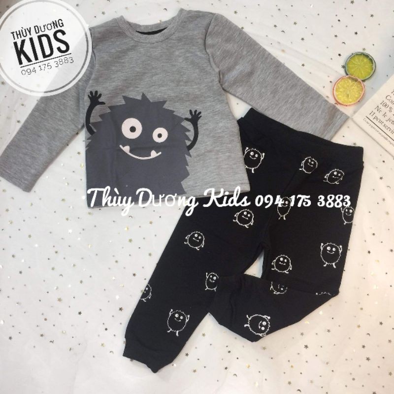 Bộ nỉ Hm xuất ma Halloween cho bé trai