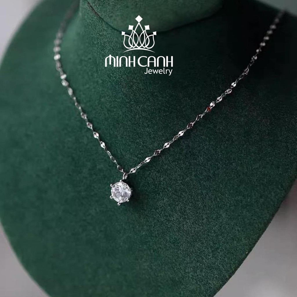 Dây Chuyền Bạc Ta 6 Chấu Đính Đá - Minh Canh Jewelry