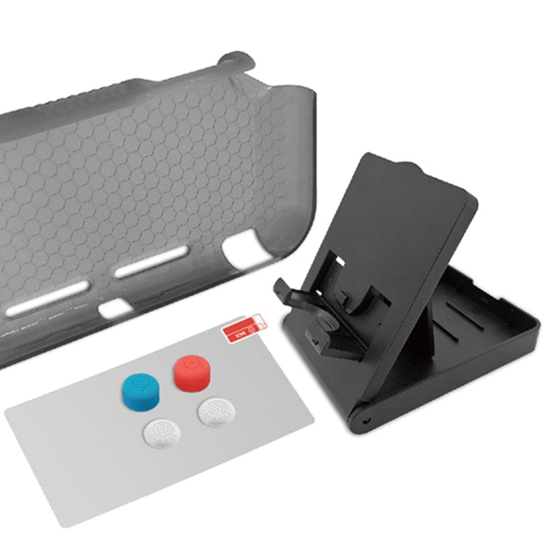 Ốp Bảo Vệ TPU Chống Sốc 7 Trong 1 + Giá Đỡ + Film Dán Màn Hình Cho Switch Lite Mini