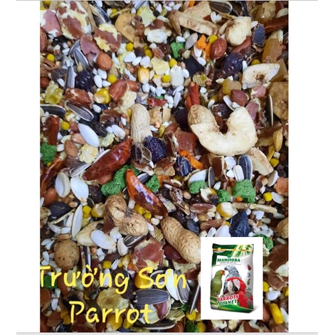 1kg hạt trộn life Parrot của Mannitoba (nhập khẩu Ý) cho vẹt trung và lớn xám Châu Phi, amazon, cookatoo nhỏ..