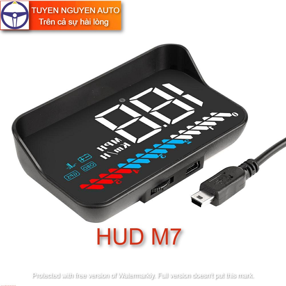 Hud M7 hiển thị tốc độ và cảnh báo tốc độ (OBD + USB) Tặng móc khóa Omuda chính hãng