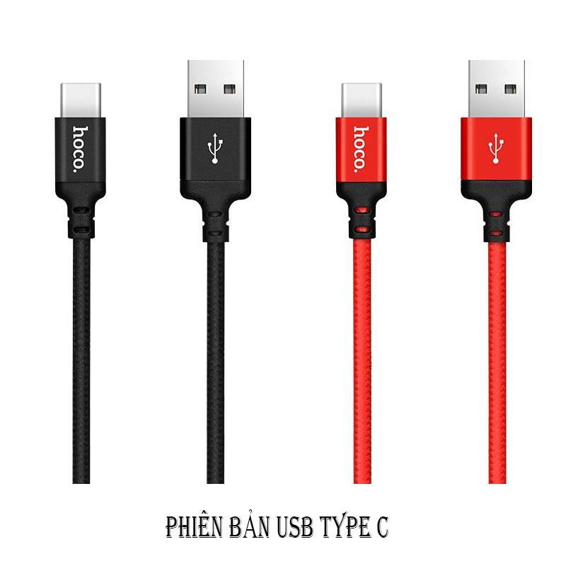 Dây cáp sạc nhanh Hoco X14 Lighting/Type C/Micro USB-Sạc Iphone/Ipad/Android/Android Micro-Chính hãng Hoco