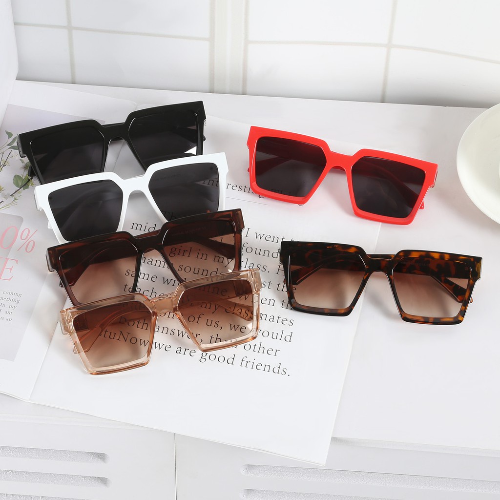 Mắt Kính Gọng Vuông Cỡ Lớn Chống Tia Uv Thời Trang Hàn Quốc?Kính Mát Gọng Vuông Lớn Form Unisex Cho Nam Nữ Cá Tính K115