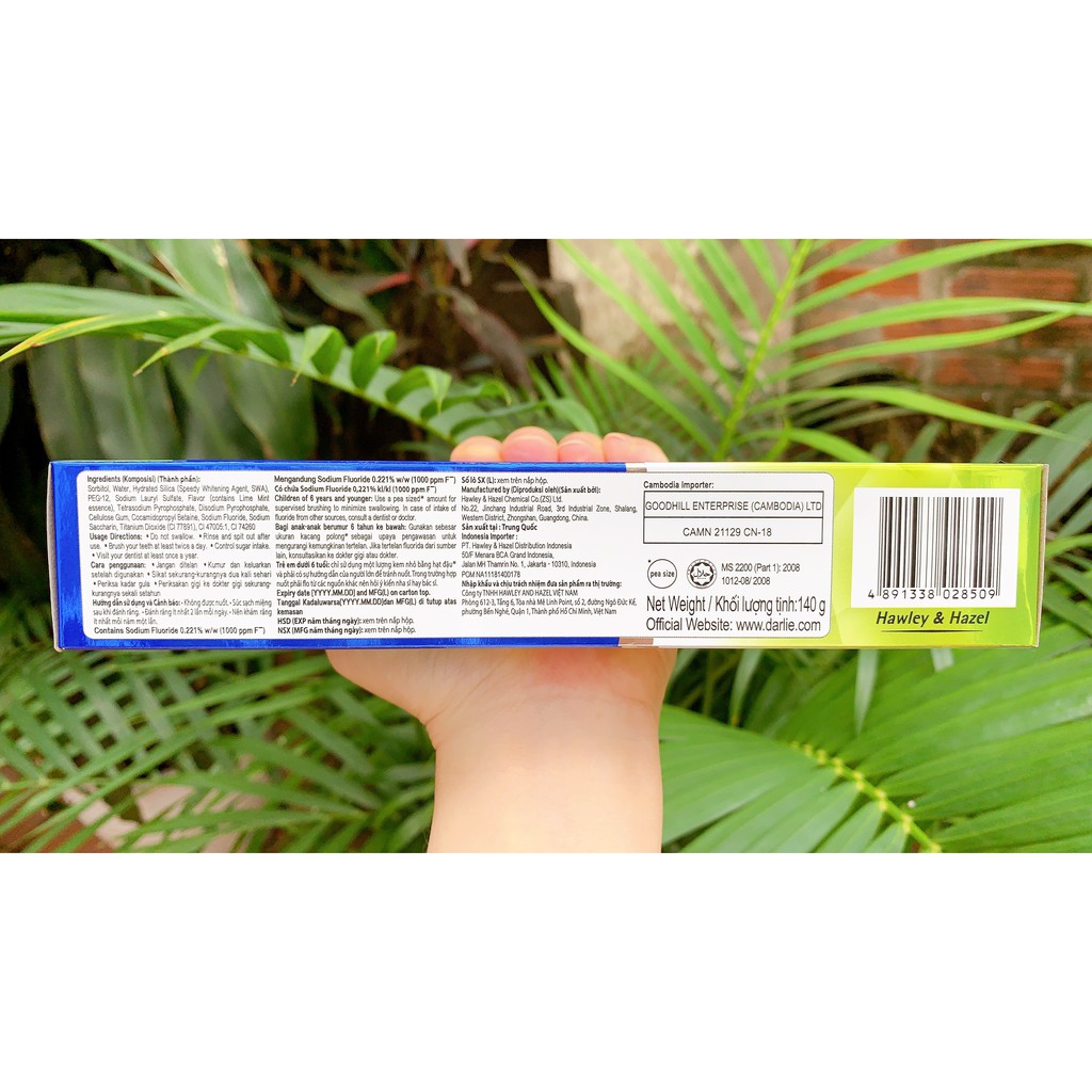 [Mua 1 tặng 1] Kem đánh răng Darlie Lime Mint 140g tặng thêm hộp 40g
