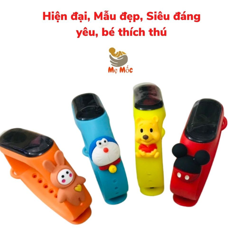 Đồng Hồ LED Điện Tử Trẻ Em Dây Silicon Hoạt Hình Không Thấm Nước - đồng hồ thời trang - Shop Mẹ Mốc ,LED