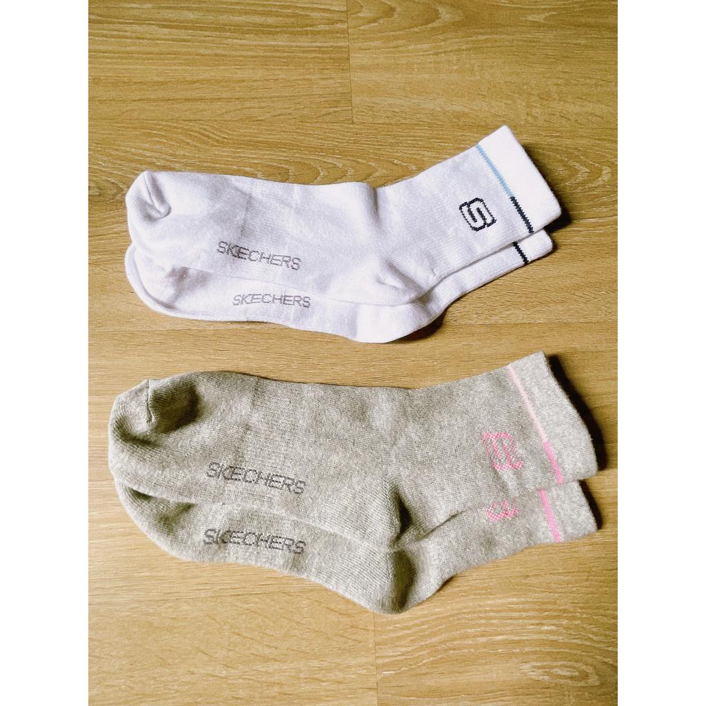 Tất vớ cổ trung SKECHERS thể thao dành cho nam nữ unisex mềm mịn chất cotton thoáng mát thoải mái tối đa