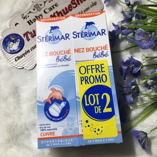 Date 03/27 Xịt muối biển cá heo Sterimar Pháp 100ml (loại màu cam)