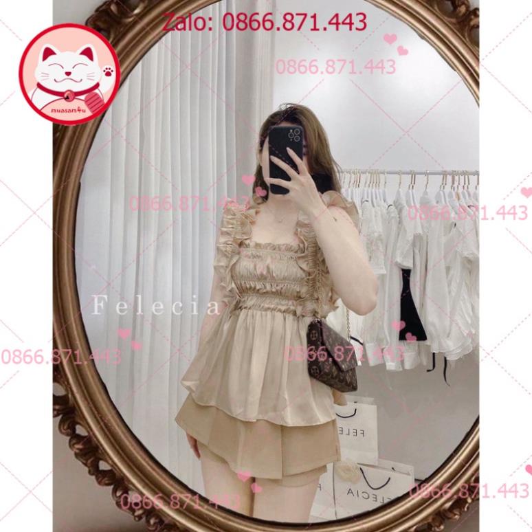 ⚡𝐅𝐑𝐄𝐄𝐒𝐇𝐈𝐏⚡ ÁO LỤA BÈO PLUM MẶC ĐƯỢC HAI KIỂU.  Ba màu:hồng sen | kem | nâu tây