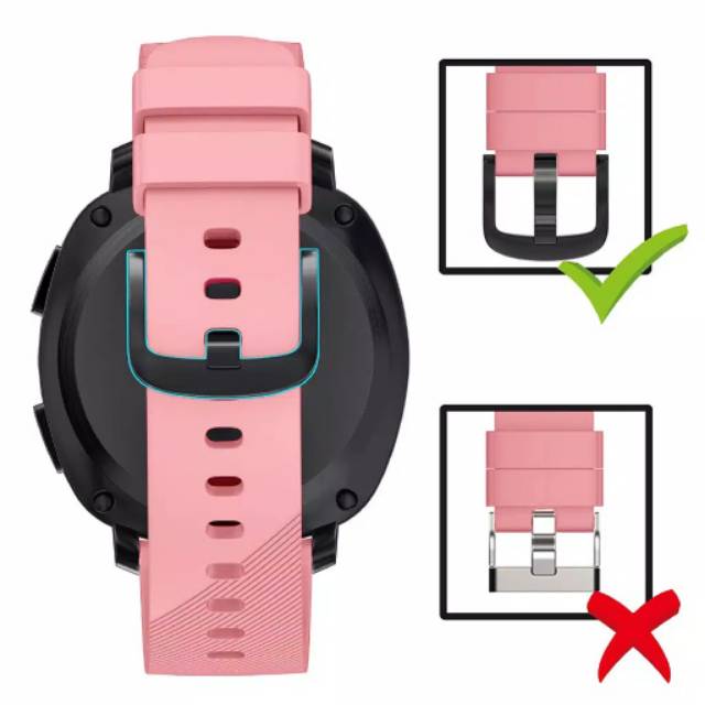 Dây Đeo Thay Thế Chất Liệu Da Màu Đen Cho Garmin Vivoactive 3 Music Vivo Active 3