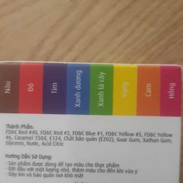 Màu thực phẩm Vcolor ⚡ HÀNG CAO CẤP ⚡ bộ 4 / 8 màu thực phẩm chất lượng an toàn khi sử dụng