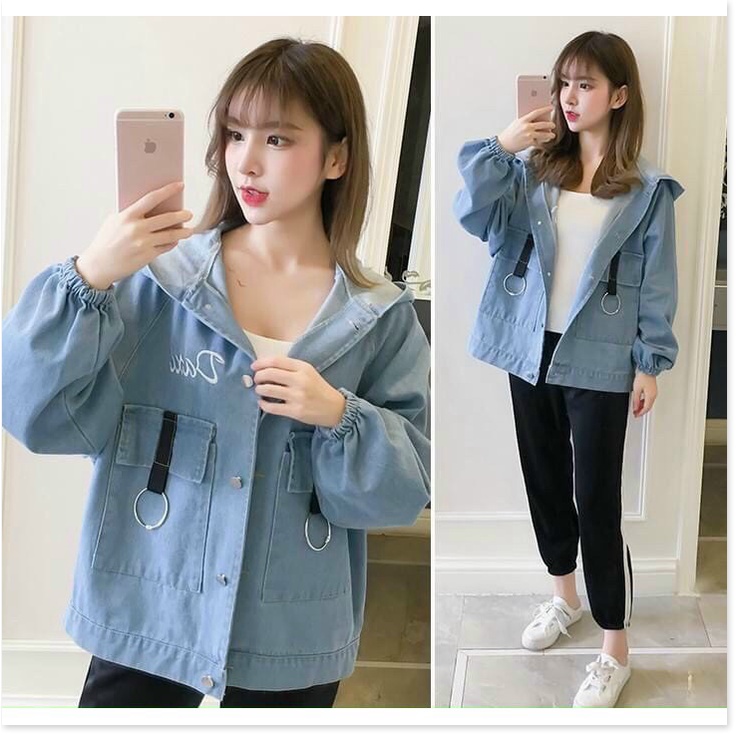 Áo khoác kaki nữ xịn xò siêu duyên dáng cho các bạn trẻ KME FASHION