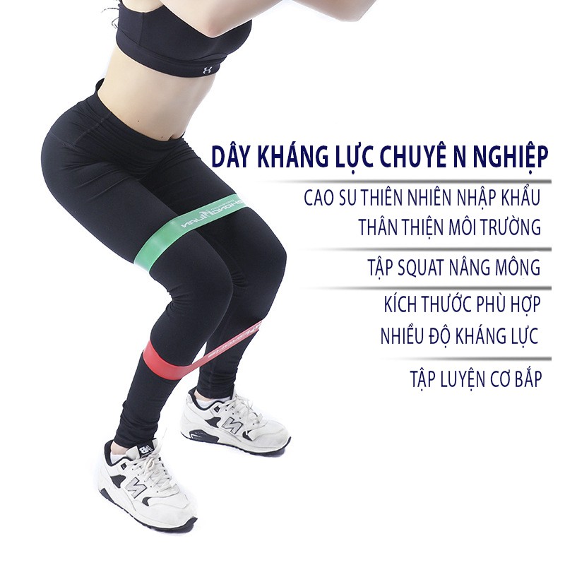 Bộ dây kháng lực tập gym, tập mông tại nhà đa năng chính hãng redcore