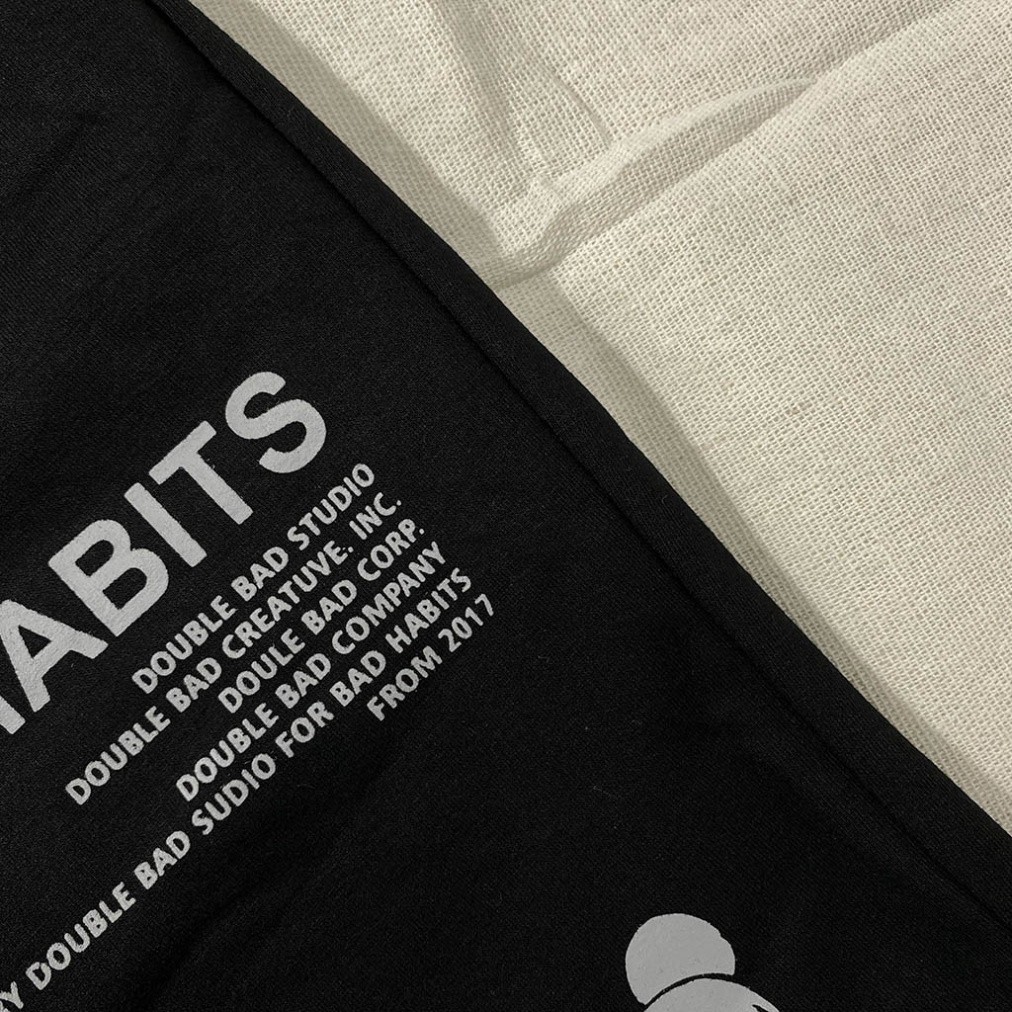 Quần Short Nam Nữ BAD.Habits LOGO Unisex - Quần Đùi Thỏ Xương nam nữ Form rộng - Leevin Store