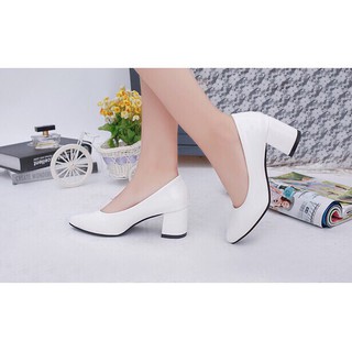 Giày cao gót big size gót vuông 5 cm MS