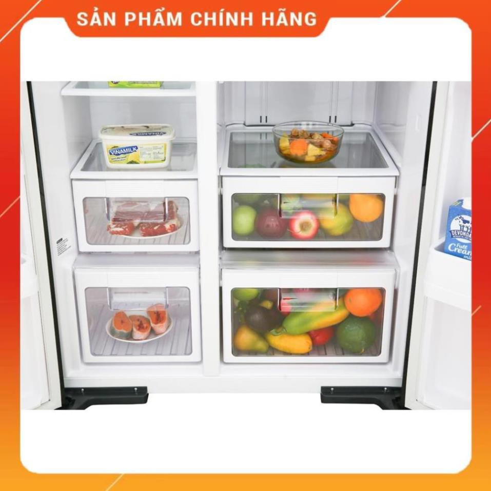 [ VẬN CHUYỂN MIỄN PHÍ KHU VỰC HÀ NỘI ] Tủ lạnh Hitachi  side by side 2 cửa màu đen R-FS800PGV2(GBK) 24/7